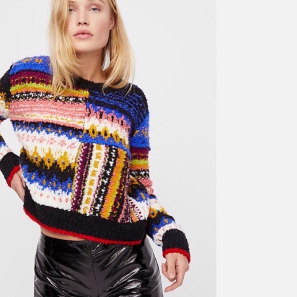 Free People Multicolored Sweater